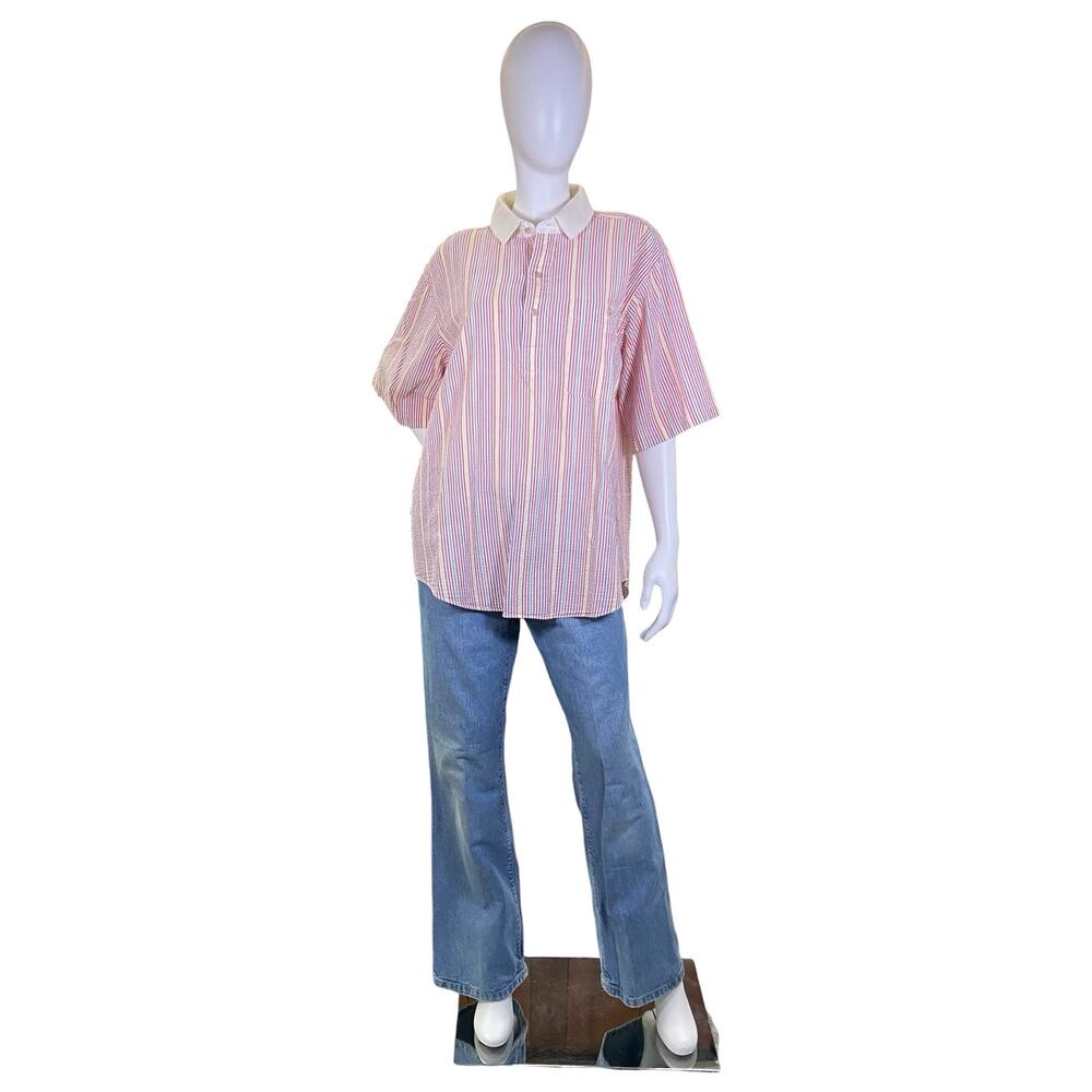 1990's Vintage Hathaway House Classics Seersucker Shirt Striped XL